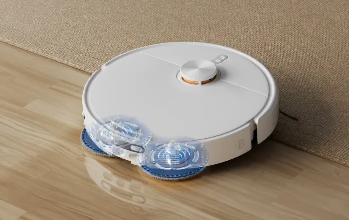 Robot aspirateur ideainferno dans un salon moderne